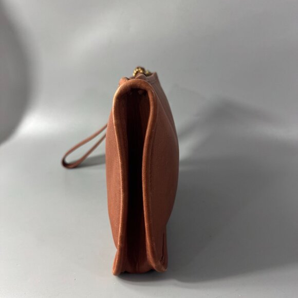 Authenitc Vintage Coach 9972 British Brown Leather Zip Top Clutch Bag - Picture 4 of 14